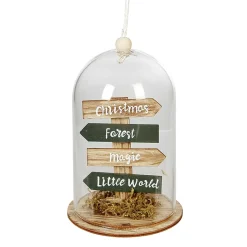 Décoration de Noël sous cloche 4 panneaux avec inscription-Gifi Hot