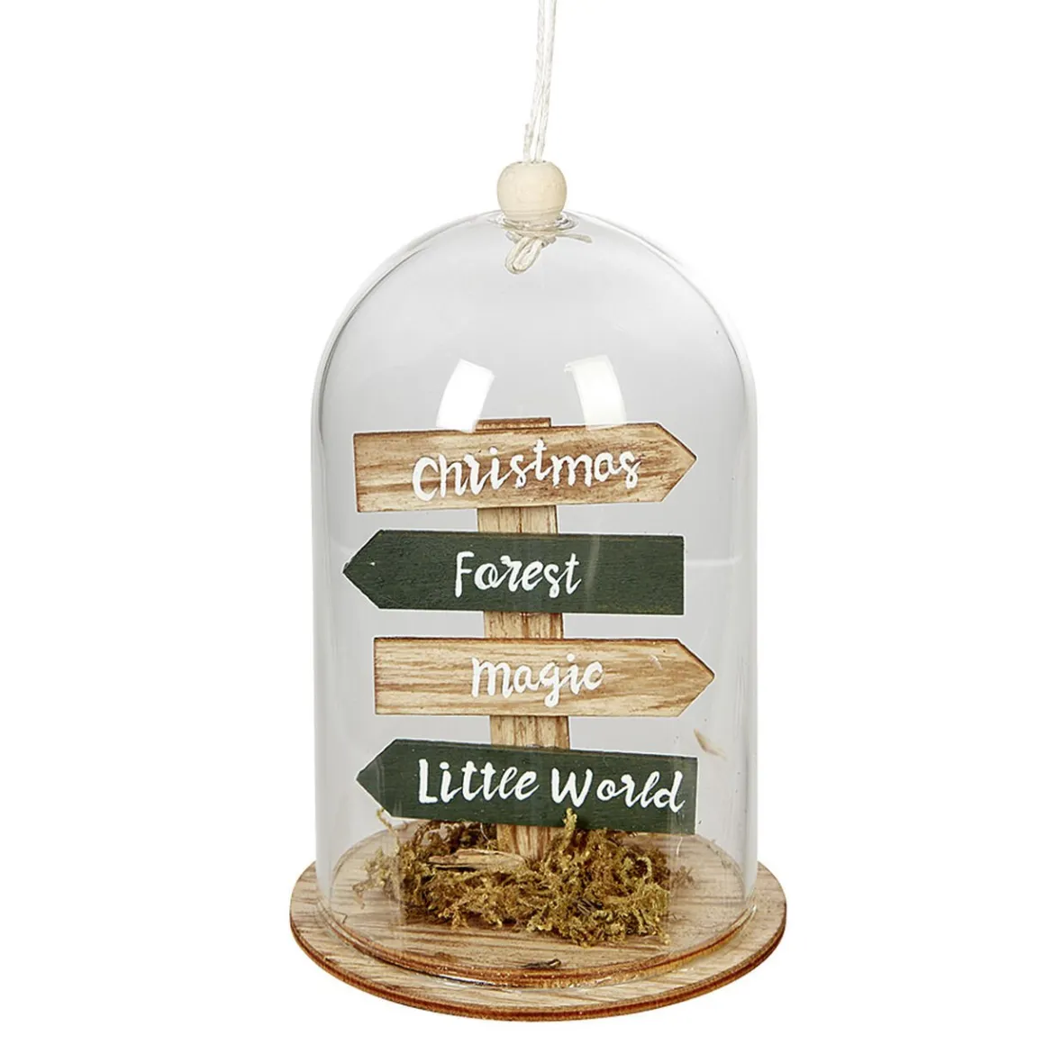 Décoration de Noël sous cloche 4 panneaux avec inscription-Gifi Hot