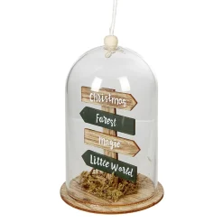 Décoration de Noël sous cloche 4 panneaux avec inscription-Gifi Hot