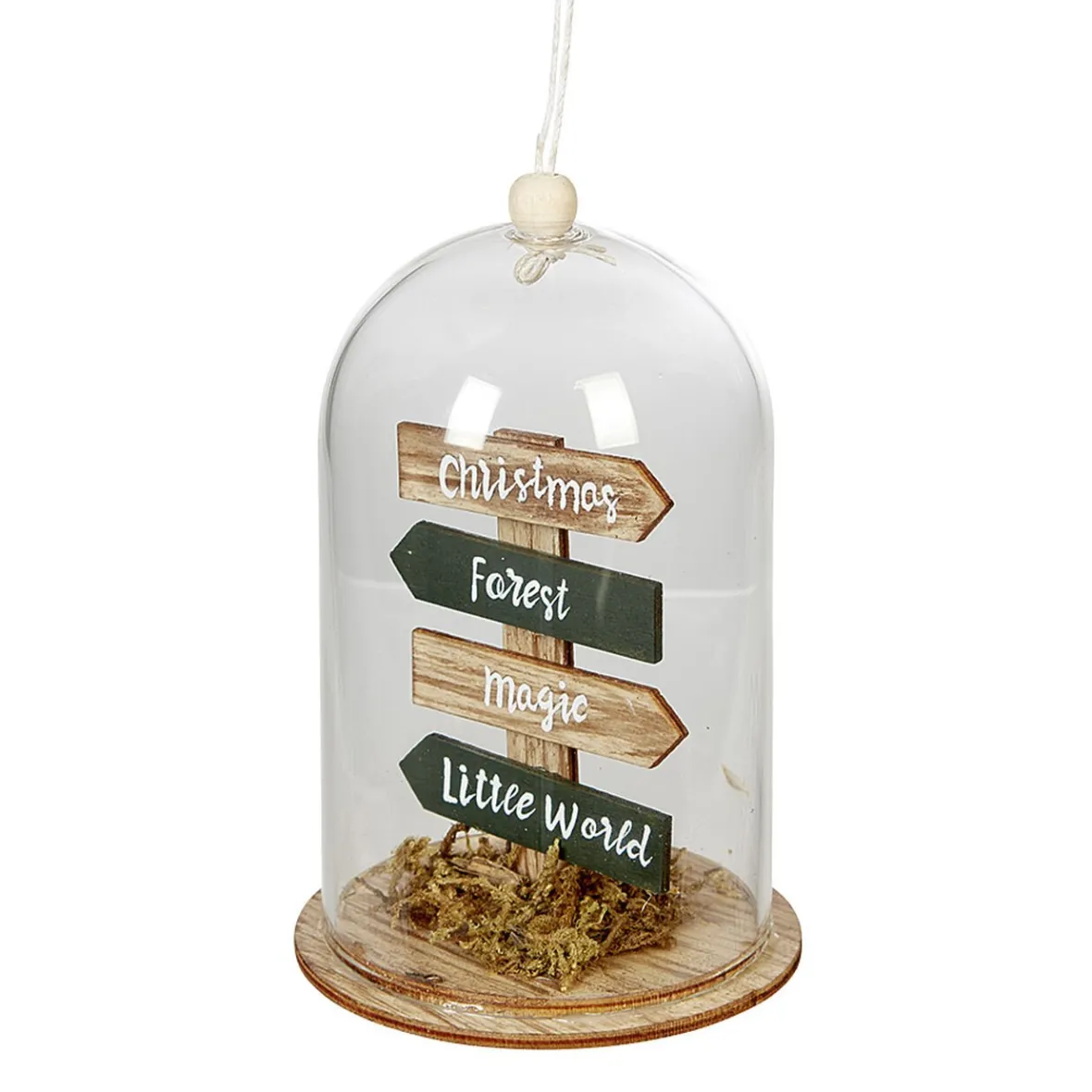 Décoration de Noël sous cloche 4 panneaux avec inscription-Gifi Hot