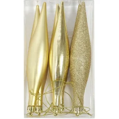 Décoration de Noël stalactite dorée à suspendre x6-Gifi Sale