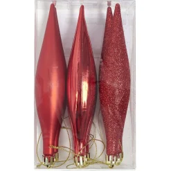 Décoration de Noël stalactite rouge à suspendre x6-Gifi Hot