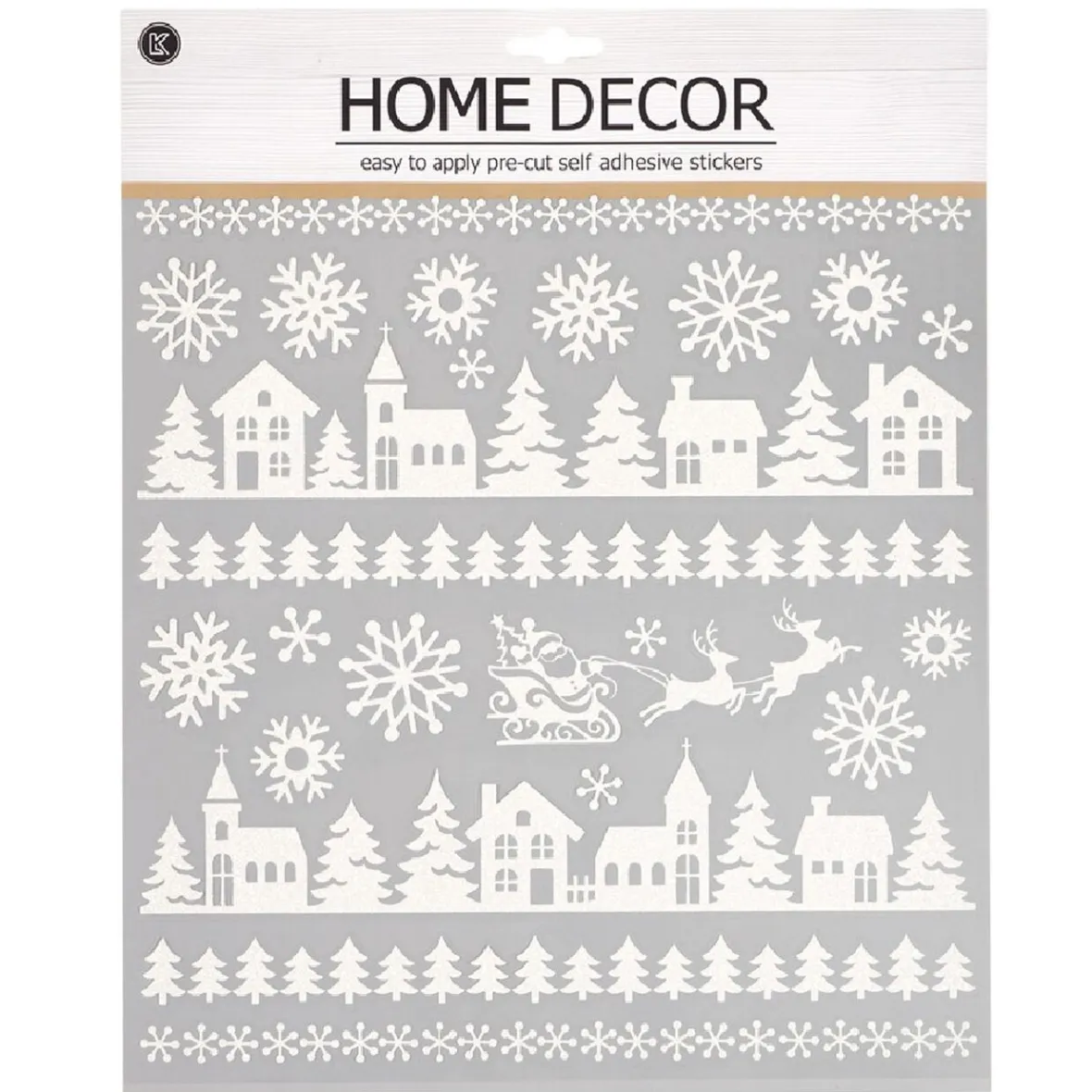 Décoration de Noël stickers motif paysage-Gifi