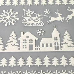 Décoration de Noël stickers motif paysage-Gifi