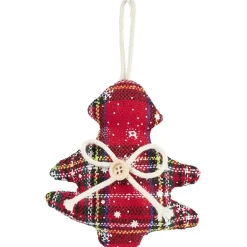 Décoration de Noël tartan à suspendre-Gifi