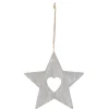 Décoration de Noël étoile à suspendre grise-Gifi