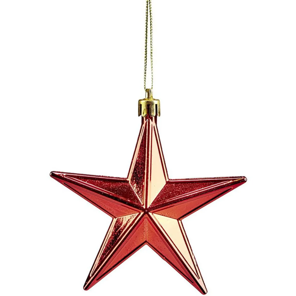 Décoration de Noël étoile à suspendre rouge x6-Gifi Sale