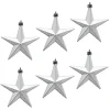 Décoration de Noël étoile à suspendre argentée x6-Gifi Discount