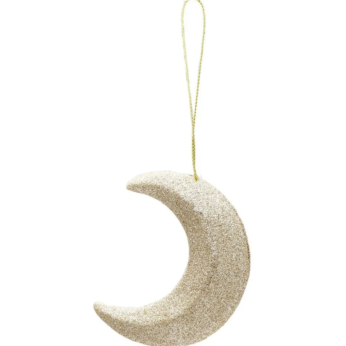 Décoration de Noël étoile et lune dorées à suspendre-Gifi Hot