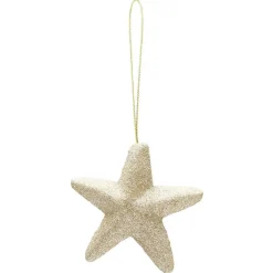 Décoration de Noël étoile et lune dorées à suspendre-Gifi Hot