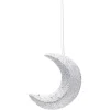 Décoration de Noël étoile et lune argentées à suspendre-Gifi New