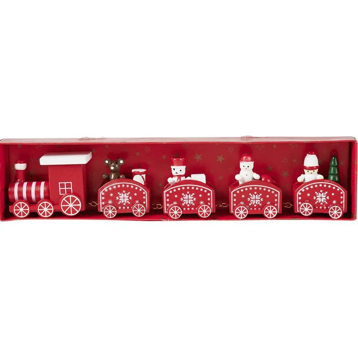 Décoration de Noël train en bois à poser-Gifi