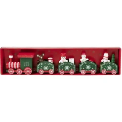 Décoration de Noël train en bois à poser-Gifi