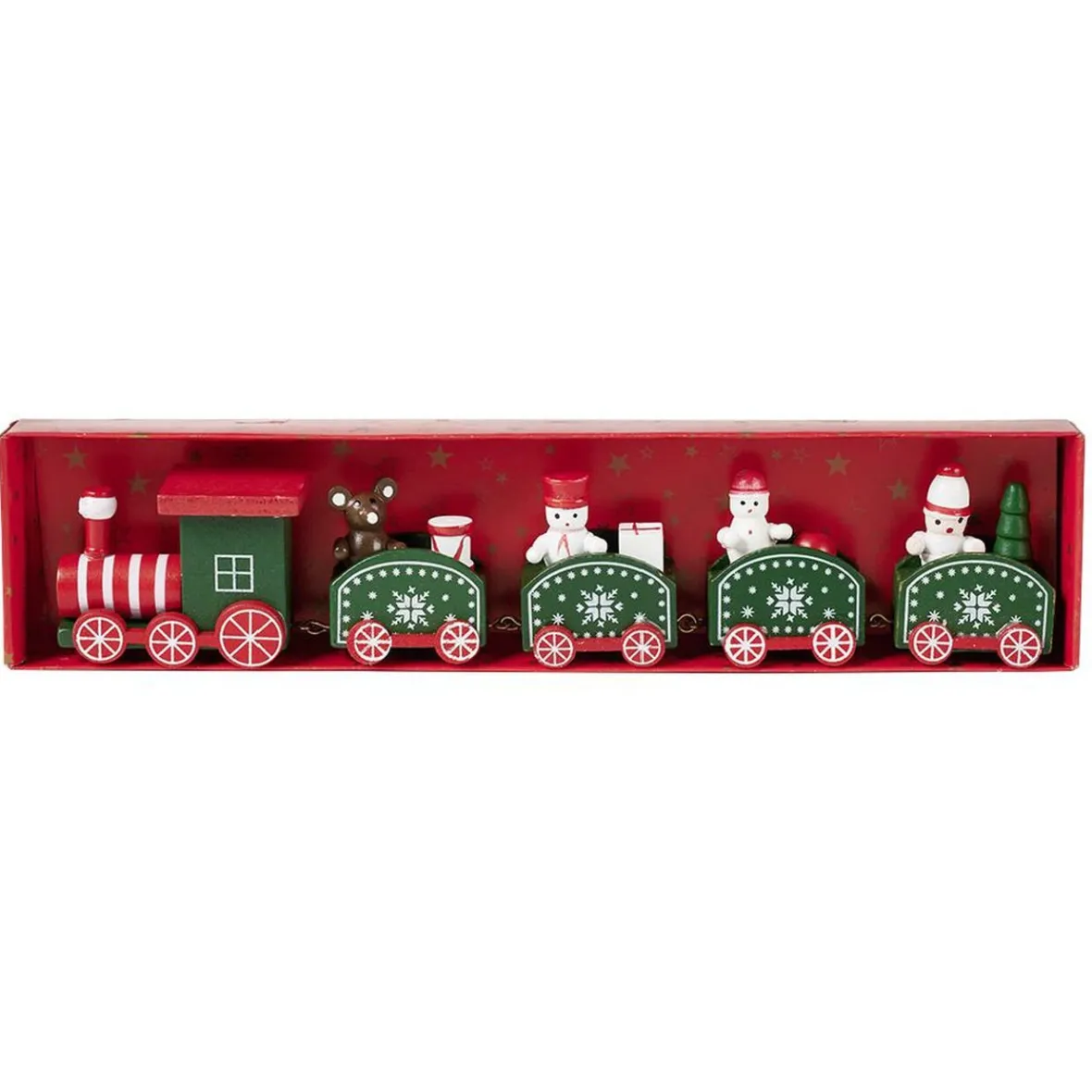 Décoration de Noël train en bois à poser-Gifi