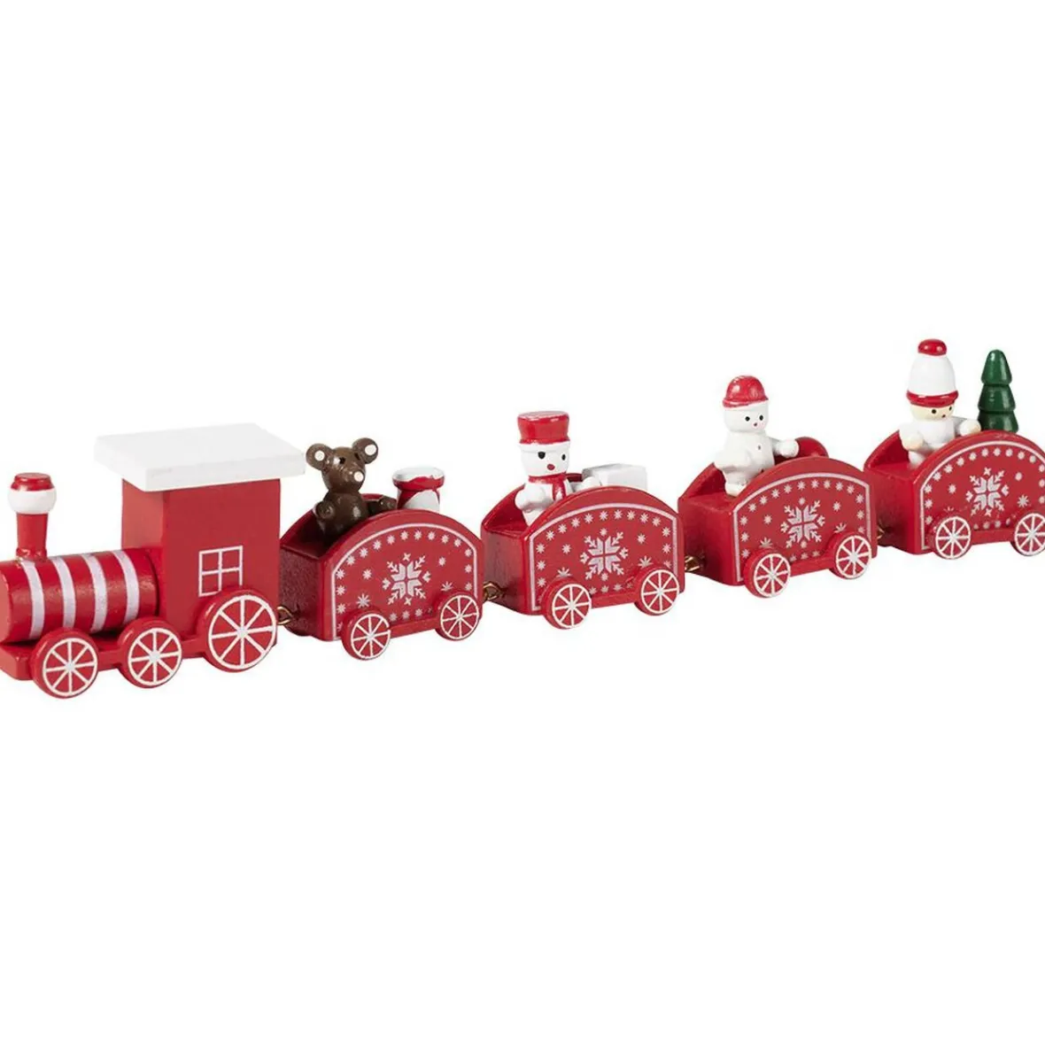 Décoration de Noël train en bois à poser-Gifi