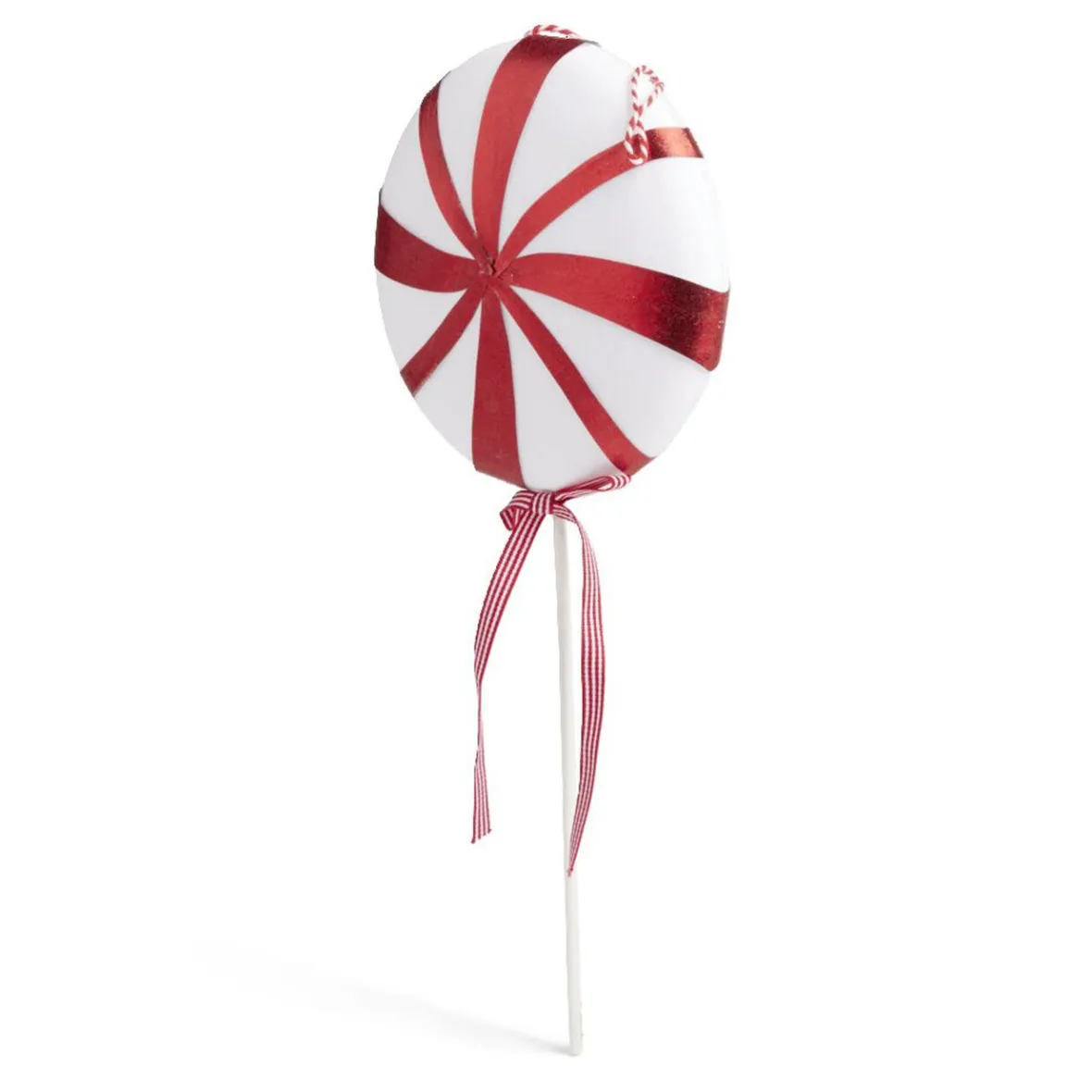 Décoration de Noël XXL sucette rouge et blanche à paillette H45cm-Gifi Sale