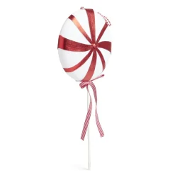Décoration de Noël XXL sucette rouge et blanche à paillette H45cm-Gifi Sale