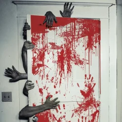 Décoration de porte Halloween effet ensanglanté-Gifi Outlet