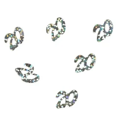 Décoration de table anniversaire 20 ans argenté-Gifi New