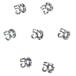 Décoration de table anniversaire 50 ans argenté-Gifi Outlet