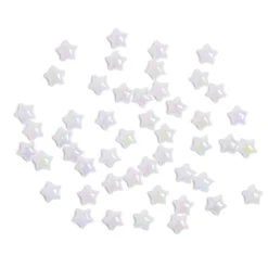 Décoration de table de Noël en forme d'étoile blanc nacré 48 pièces-Gifi