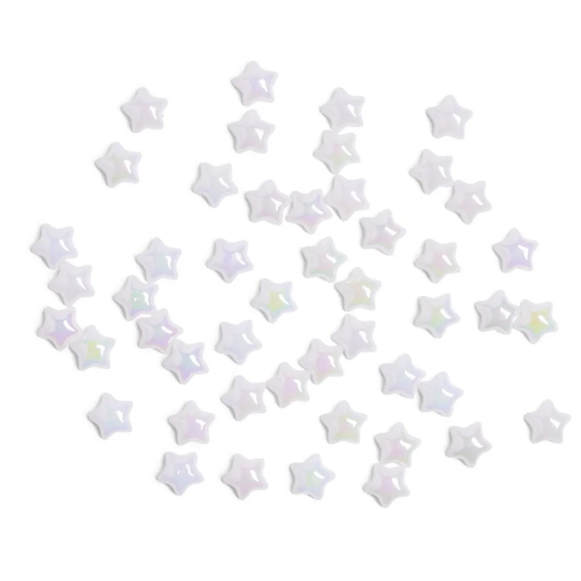 Décoration de table de Noël en forme d'étoile blanc nacré 48 pièces-Gifi