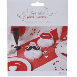 Décoration de table design lèvre et moustache-Gifi Hot