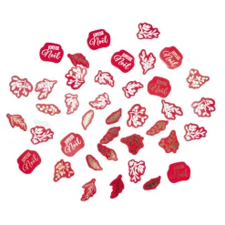 Décoration de table en papier forme feuillage Noël rouge 100 pièces-Gifi Hot
