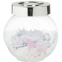 Décoration de table glitter dans bocal transparent-Gifi New