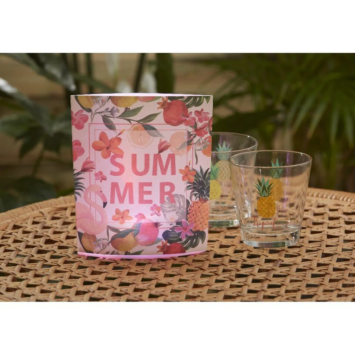 Décoration de table lumineuse décor tropical-Gifi Outlet