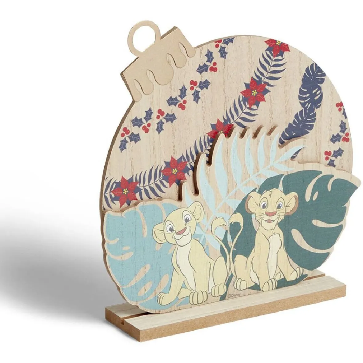 Décoration Disney à poser boule de Noël Le Roi Lion bois H21,5cm-Gifi Hot