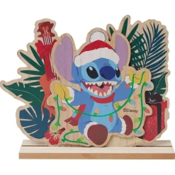 Décoration Disney à poser Stitch Noël bois L23xH19,5cm-Gifi Online