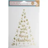 Décoration fenêtre Noël électrostatique sapin doré-Gifi Clearance