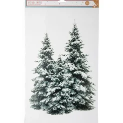 Décoration fenêtre Noël électrostatique sapin enneigé-Gifi Best
