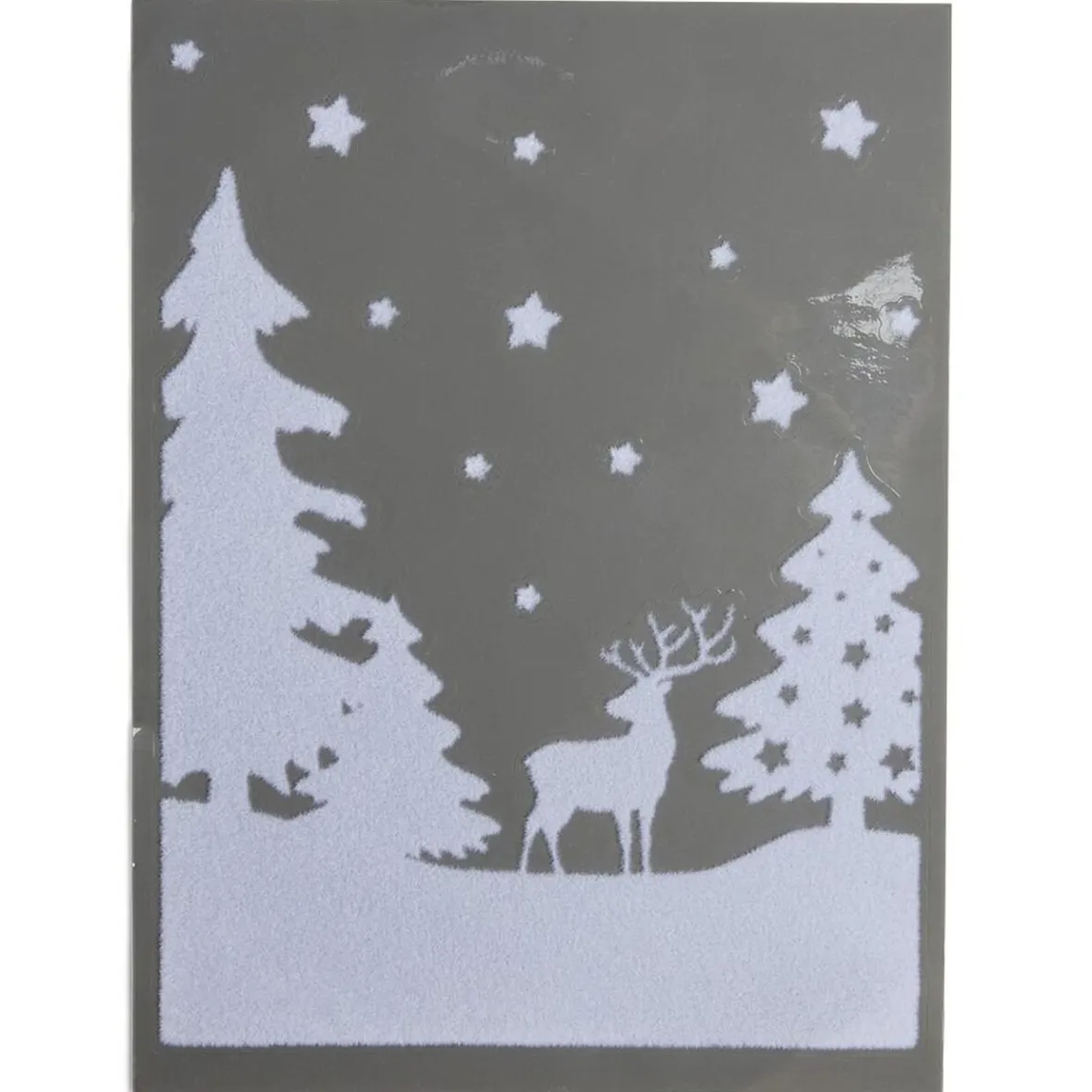 Décoration fenêtre Noël électrostatique paysage enneigé blanc-Gifi Online