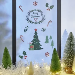 Décoration fenêtre Noël électrostatique personnage ou sapin-Gifi Clearance