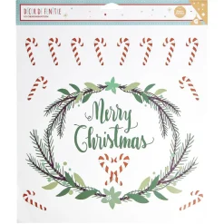 Décoration fenêtre Noël électrostatique sapin ou Merry Christmas-Gifi Sale