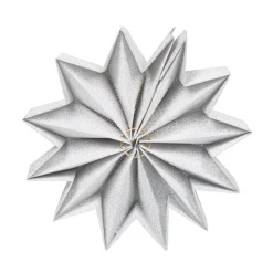 Décoration forme étoile 3D argentée à déplier-Gifi