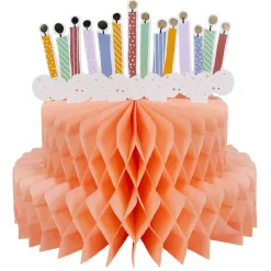 Décoration gâteau anniversaire papier de soie nid d'abeille 27x30cm-Gifi Sale