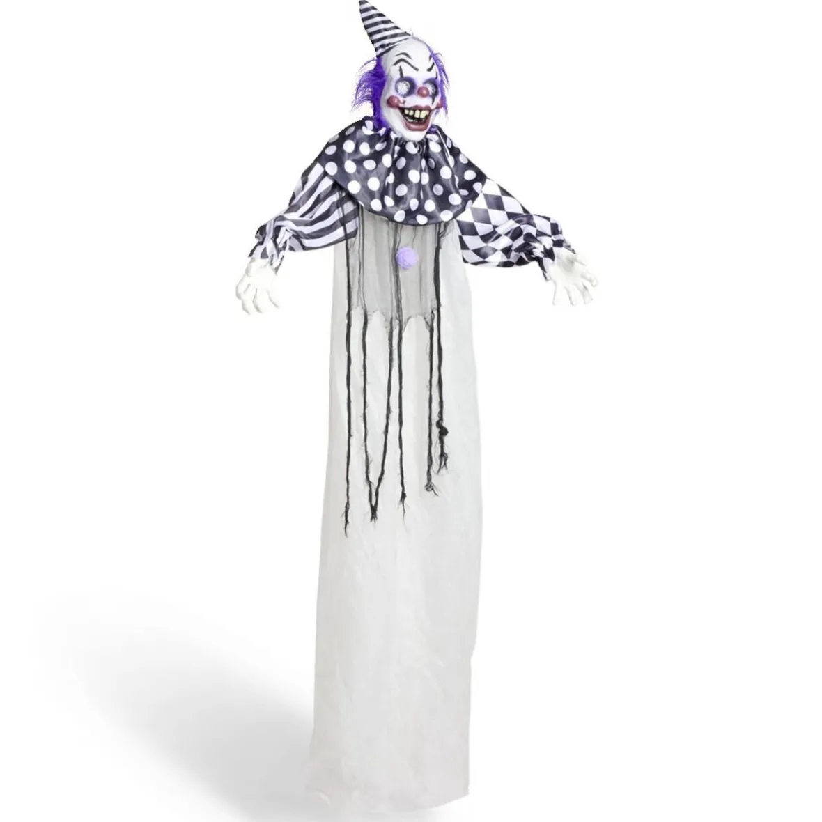 Décoration Halloween clown suspendu sonore et animé H180cm-Gifi Online