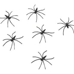 Décoration Halloween toile blanche avec 6 araignées-Gifi New