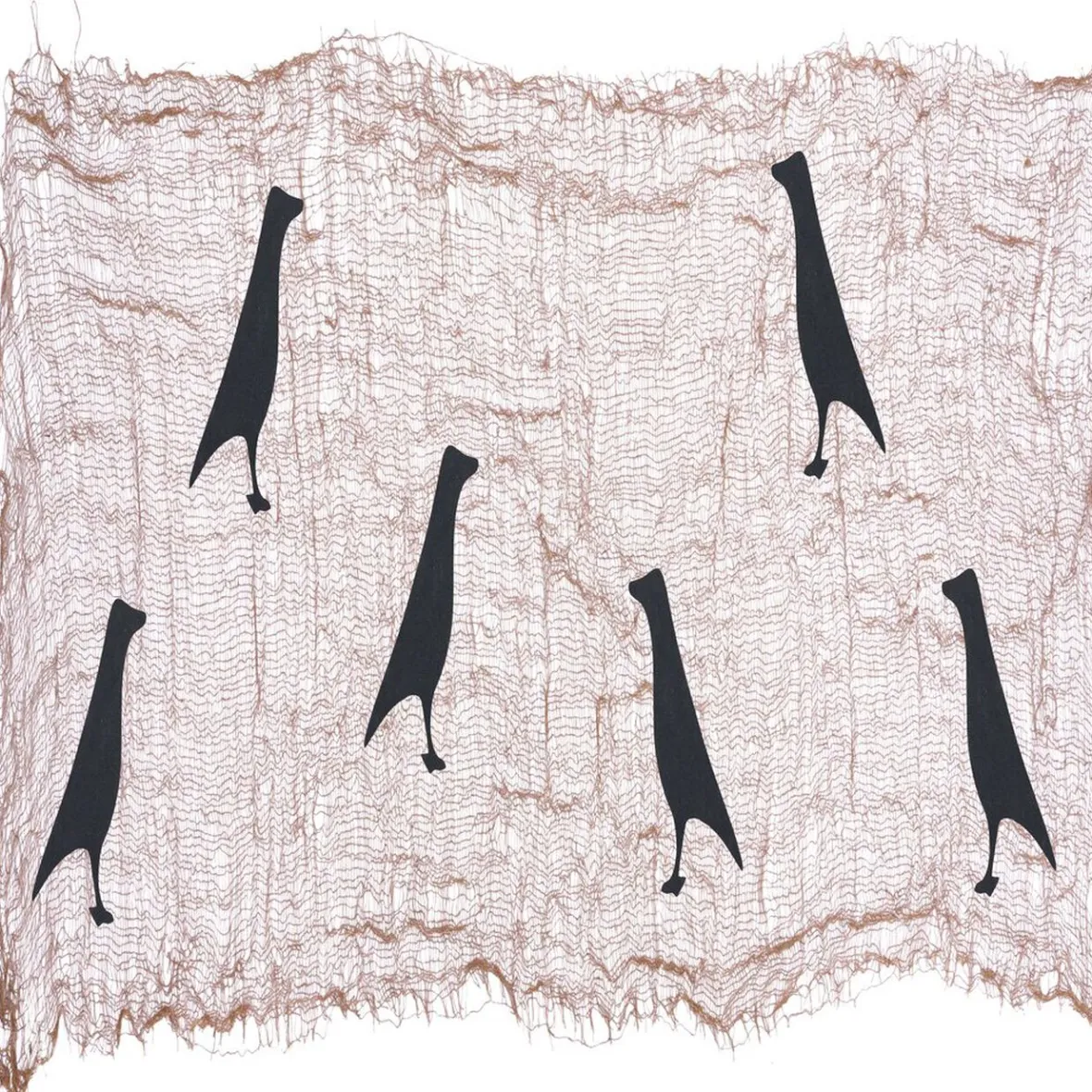 Décoration Halloween toile à suspendre avec 6 corbeaux-Gifi Outlet