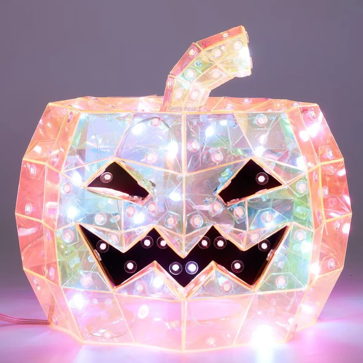 Décoration lumineuse Halloween LED USB tête de citrouille Ø20xH17cm-Gifi Best