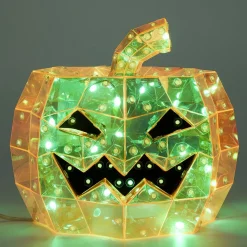 Décoration lumineuse Halloween LED USB tête de citrouille Ø20xH17cm-Gifi Best