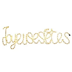 Décoration lumineuse Joyeuses fêtes 144 LED blanc chaud L98xH26cm-Gifi Online