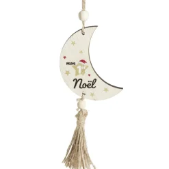Décoration "Mon 1er Noël" à suspendre en bois H15cm - 2 modèles-Gifi Online