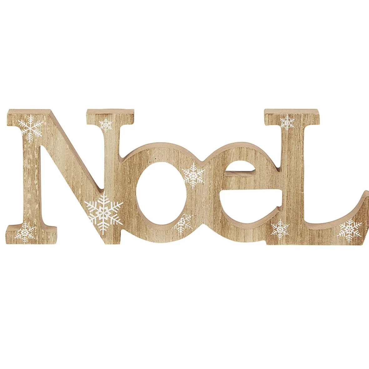 Décoration Mot "Noël" à poser mdf motif flocon blanc-Gifi Best