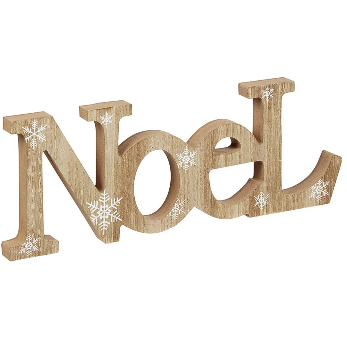 Décoration Mot "Noël" à poser mdf motif flocon blanc-Gifi Best
