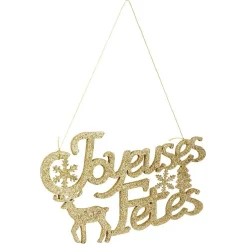 Décoration murale lettrage doré et pailleté-Gifi Clearance