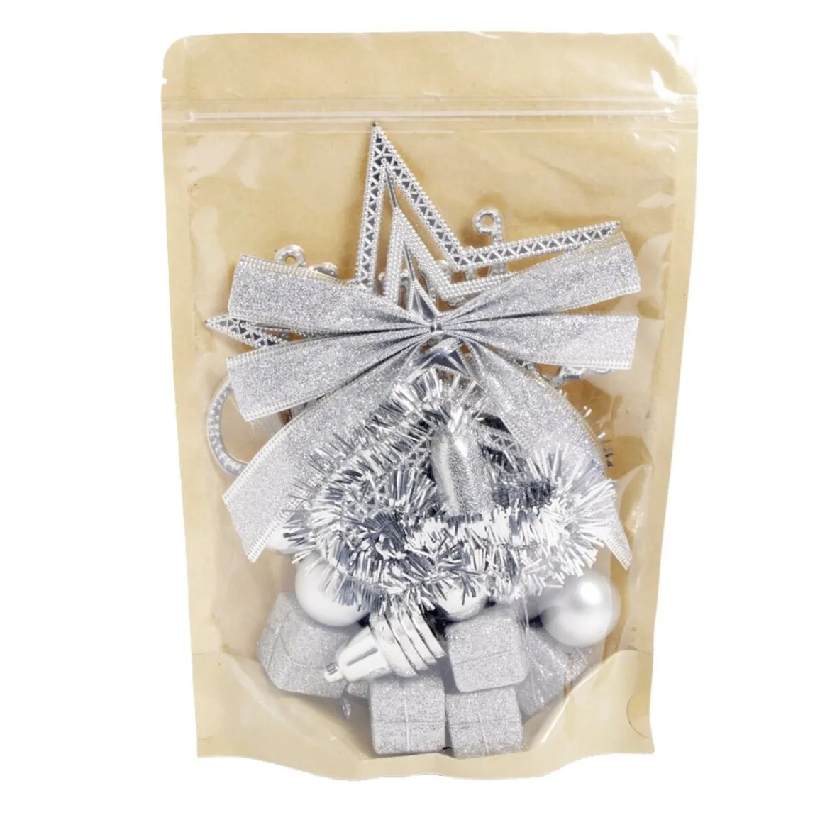 Décoration Noël paillette x24 - argenté/doré/rouge-Gifi Clearance